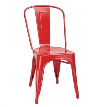 Bolero GL330 Bistro Steel Side Chair Red (Pack of 4) 
