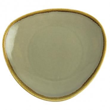 Olympia Kiln Triangular Plate Moss 280mm - GP474 - Pack of 4