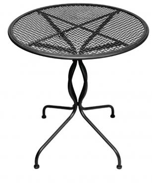 Bolero steel classic patio table black 700mm - GR392