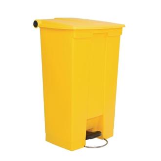 K957 Rubbermaid Yellow Step On Container 87Ltr