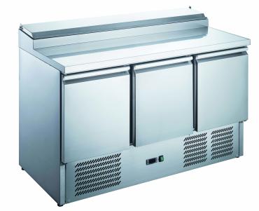 Koolmax KMC3EN 3 Door 1/1GN Counter Saladette Chiller with Pan Well