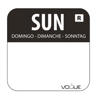 Vogue L930 Removable Colour Coded Food Labels - Sunday (Pack of 1000)