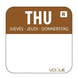 Vogue L934 Removable Colour Coded Food Labels - Thursday (Pack of 1000)