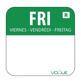 Vogue L935 Removable Colour Coded Food Labels - Friday (Pack of 1000)