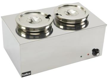 Hallco MBM2R Twin Round Dry Heat Bain Marie