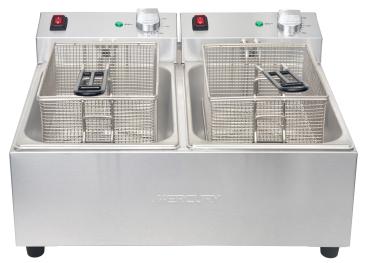 Mercury - Twin Tank Twin Basket Countertop Electric Fryer 2 x 5L