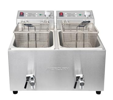 Mercury - Twin Tank Twin Basket Countertop Electric Fryer 2 x 8L