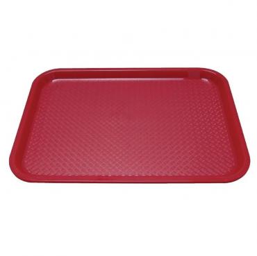 P504 Kristallon Plastic Fast Food Tray Red Medium