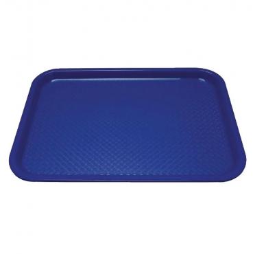 P506 Kristallon Plastic Fast Food Tray Blue Medium