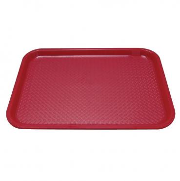 P510 Kristallon Plastic Fast Food Tray Red Large