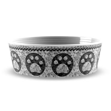 TG - Large Granite Paw Print Dog / Cat / Pet Bowl