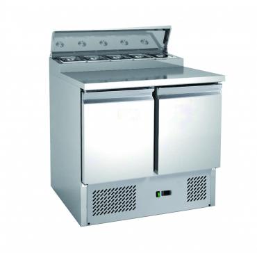 Chefsrange SP216 - 2 Door Prep Counter with Refrigerated Hinged Topping Unit