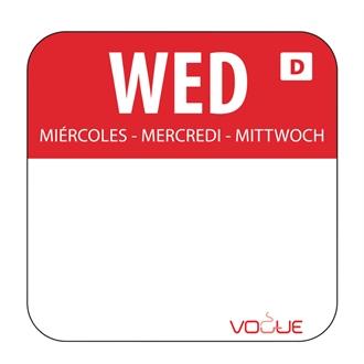 U779 Dissolvable Wednesday Food Rotation Labels