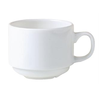 V6883 Steelite Monaco White Stacking Cups 212ml