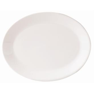 V6892 Steelite Monaco White Mandarin Oval Dishes 280mm