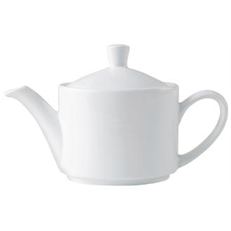 V7431 Steelite Monaco White Vogue Teapots 412ml