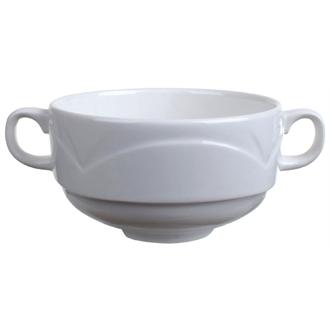 V8230 Steelite Manhattan Bianco Handled Soup Cups 284ml