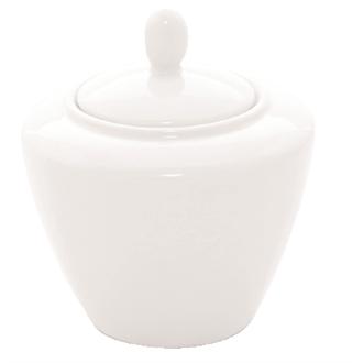 V9493 Steelite Simplicity White Covered Sugar Bowls