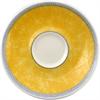 W023 Churchill New Horizons Marble Border Espresso Saucers Yellow 115mm