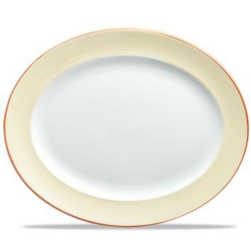 W168 Churchill Sahara Oval Rimmed Plates 365mm