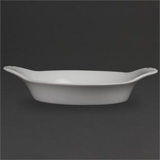 W433 Olympia Whiteware Round Eared Dishes 220mm