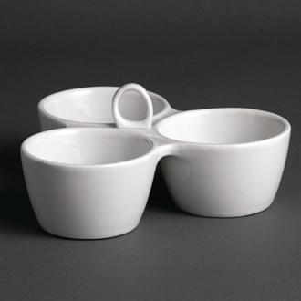 Y098 Olympia Relish Dish 3 Pot 180mm