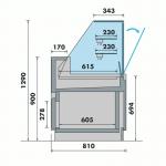 Interlevin BELLINI ID 1250FV SR White, Flat Glass Serve Over Counter