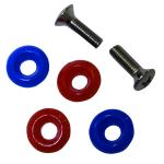 Mechline Aquajet Tap Inserts, 2 Red, 2 Blue & 2 Screws - AJTD027