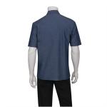 Chef Works Detroit Denim Short Sleeve Shirt Blue - B074