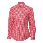 Uniform Works Ladies Gingham Shirt Red - B216