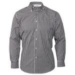 Uniform Works Mens Gingham Shirt Black - B219