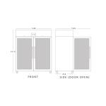 Blizzard BF2SSCR Double Glass Door GN Freezer  1300L