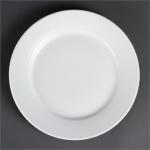 CB481 Olympia Whiteware Wide Rimmed Plates 250mm- pack of 12.