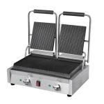 Buffalo CU604 Bistro Double Ribbed Contact Grill
