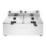 Buffalo CU618 Twin Tank Basket Fryer 2x5Ltr Countertop Fryer 2x2.8kW