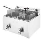 Buffalo CU621 Double Electric Fryer with Timer 2x8Ltr