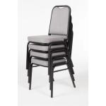 Bolero DA602 Square Back Banquet Chairs Black & Grey (Pack of 4)