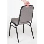 Bolero DA602 Square Back Banquet Chairs Black & Grey (Pack of 4)