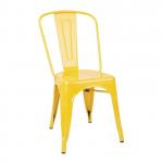 Bolero Bistro Steel Side Chairs Yellow (Pack of 4) - DK292