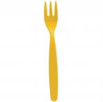 Olympia DL119 Polycarbonate Fork Yellow - Pack of 12