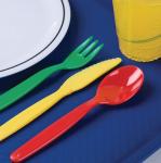 Olympia DL119 Polycarbonate Fork Yellow - Pack of 12