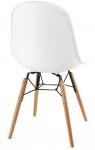 Bolero DM840 PP Moulded Side Chair White with Spindle Legs 