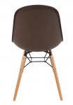 Bolero DM842 PP Moulded Side Chair Coffee with Spindle Legs 