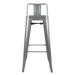 Bolero DM935 Bistro High Stool With Backrest Gun Metal (4 pack)