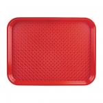 DP213 Kristallon Plastic Fast Food Tray Red Small