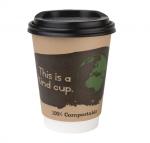 Fiesta Green DS053 Compostable Coffee Cup Lids 340ml / 12oz (Pack of 1000)