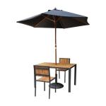 Bolero DS153 Acacia Wood and Steel Rectangular Table 1200mm