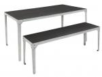 DS161 Bolero charcoal faux wood and steel table.