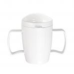 Olympia DW715 Kristallon Heritage Double-Handled Mugs with Lids White 300ml (Pack of 4)