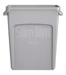 Rubbermaid Slim Jim Container With Venting Channels Grey 60Ltr